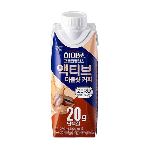 하이뮨 프로틴 밸런스 액티브 더블샷 커피 드링크믹스 RTD 250ml, 18개 이미지 2