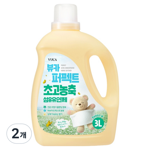 뷰카 퍼펙트 초고농축 섬유유연제 모닝브리즈향, 2개, 3L