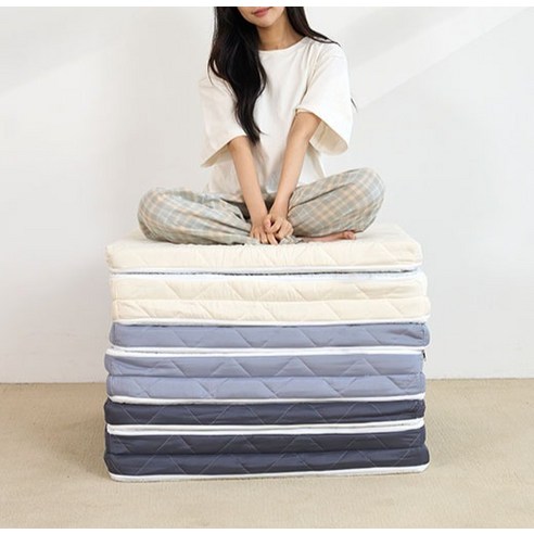 몽스홈 국내 제조 3단 접이식 그레이폼 매트리스 후기 분석 - 접었을 때 모습