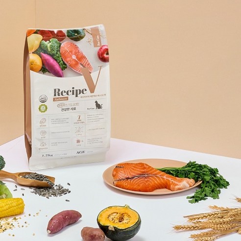 유한양행레시피브이 1세 이상 고양이 세븐제로 건식사료 이미지 4