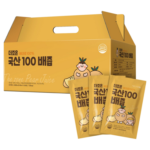 더존건강 더조은 국산100 배즙, 100ml, 30개