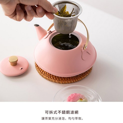 SHIMOYAMA 304不鏽鋼急須茶壺日本製附濾茶網, 粉色, 600ml, 1個- 茶壺