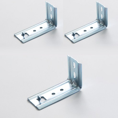 세류홈 ㄱ자 브라캣 7.5cm, 실버, 3개