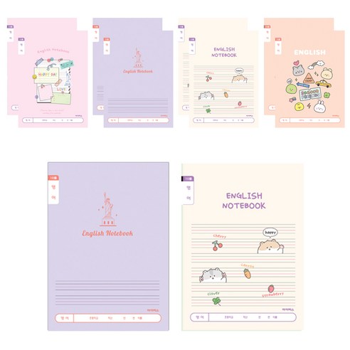 아이비스 초등 1-2 영어 넓은칸B 노트, 랜덤발송, 10개