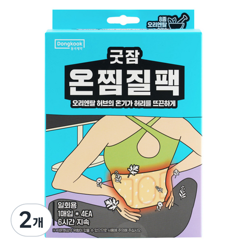 동국제약 굿잠 온찜질팩 허리용 88g 4p, 2개
