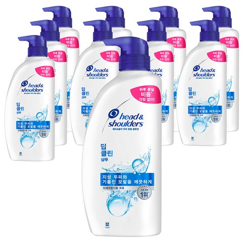 헤드앤숄더 두피 토탈 솔루션 샴푸 딥클린, 850ml, 10개
