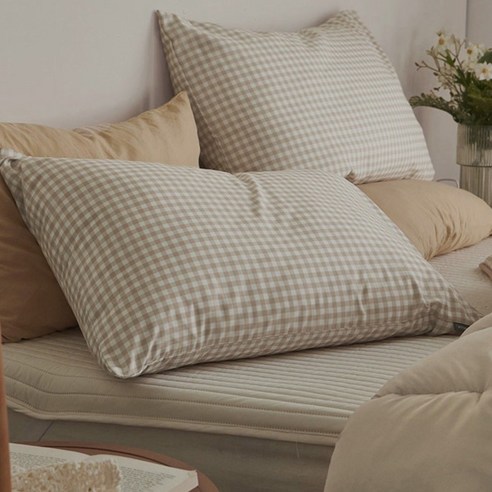 쁘리엘르 데일리체크 항균 워싱 차렵이불 세트 후기 분석 - 원단 근접 촬영