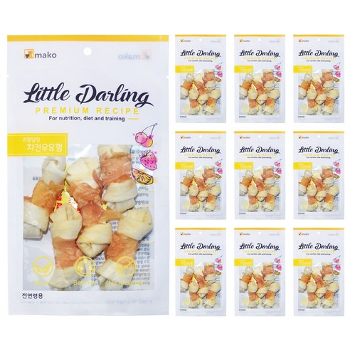 마코펫 리틀달링 강아지껌 5P, 치킨우유껌, 60g, 10개