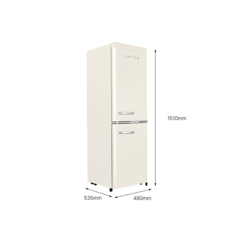 쿠잉전자 레트로 151L 2도어 냉장고 방문설치 이미지 3