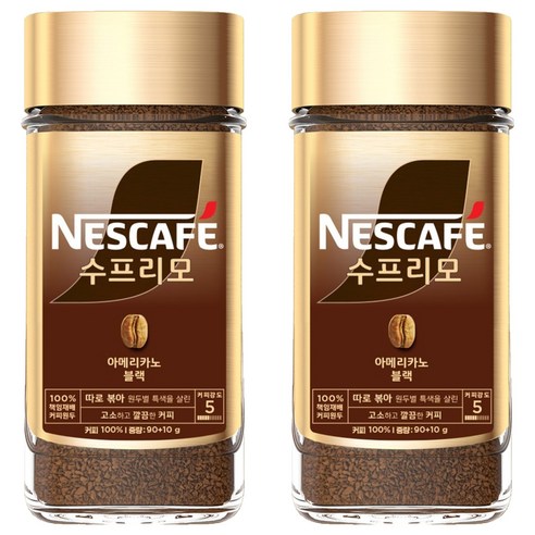 네스카페 수프리모 아메리카노 원두커피믹스 병, 100g, 1개입, 2개