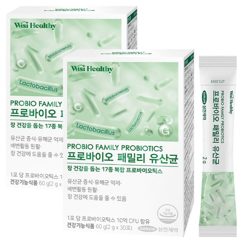 위시헬씨 프로바이오 패밀리 유산균, 60g, 2개