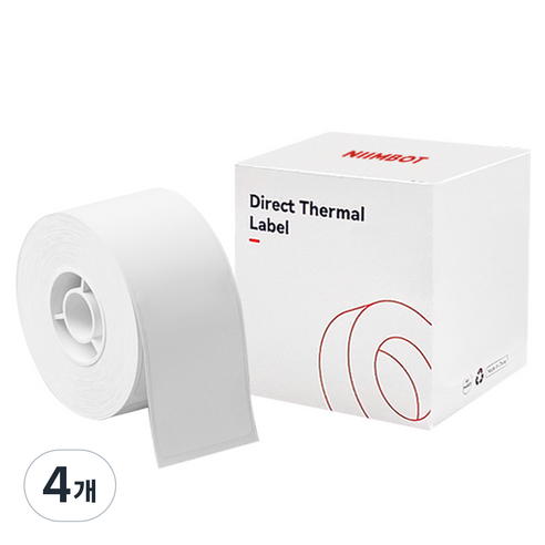 님봇 라벨프린터 B21 B1 B2 B31 전용 라벨지 화이트 50 x 90 mm, 85칸, 4개