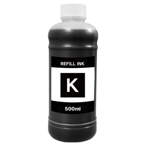 풀컬러즈 캐논 / HP / 삼성 / 엡슨 / LG / 브라더 호환리필잉크 500ml, 검정, 1개