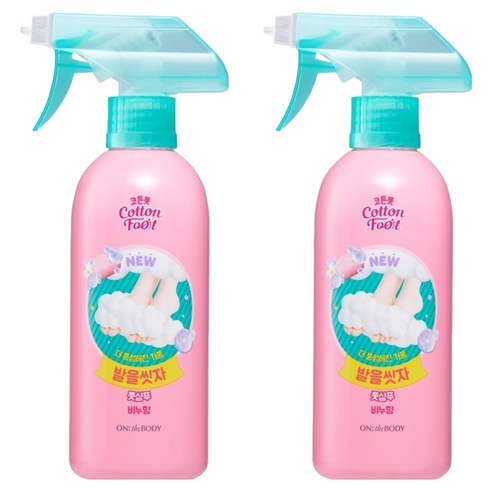 온더바디 코튼풋 발을 씻자 풋샴푸 비누향, 1개입, 2개, 385ml