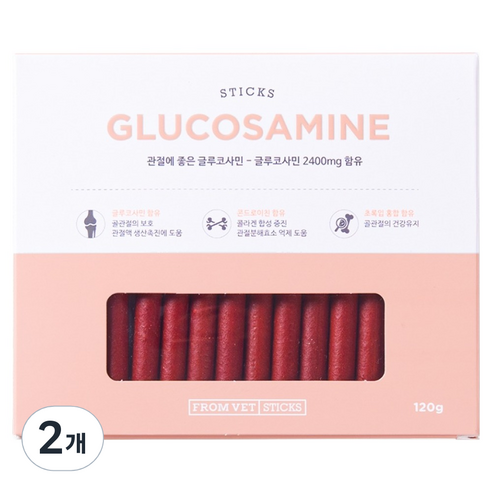 프롬벳 반려동물 순수스틱 영양제, 120g, 뼈/관절강화, 2개