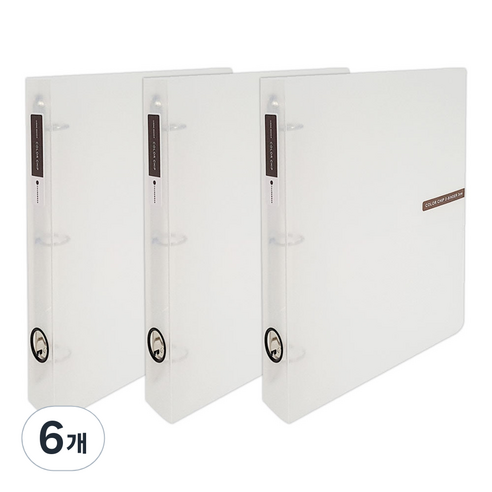 에코청운 칼라칩 D링 바인더 3cm A4 3공, 투명, 6개