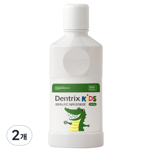 덴트릭스 키즈 동국제약 바른치아 어린이 가글, 260ml, 2개