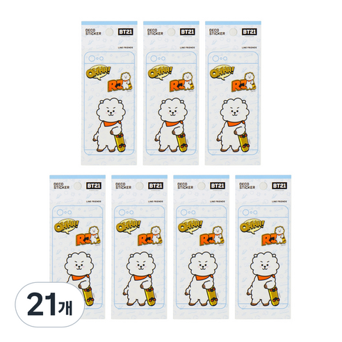 라인프렌즈 BT21 모바일 데코 스티커 2탄, 알제이, 21개