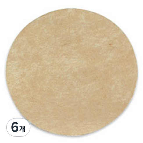 누보 홈브루 라운드 필터 60mm 100p, 브라운, 6개