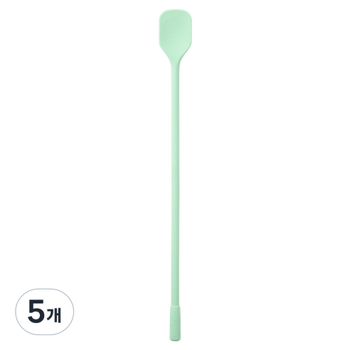이지실리 실리콘 다용도 사각 머들러 요거트 롱스푼, 연민트, 5개