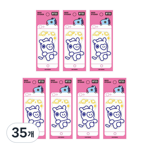 라인프렌즈 BT21 데코 스티커 모바일, 망, 35개