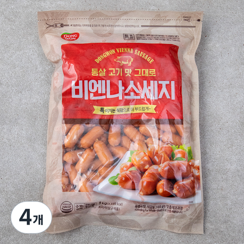 동원에프앤비 비엔나소시지, 1kg, 4개