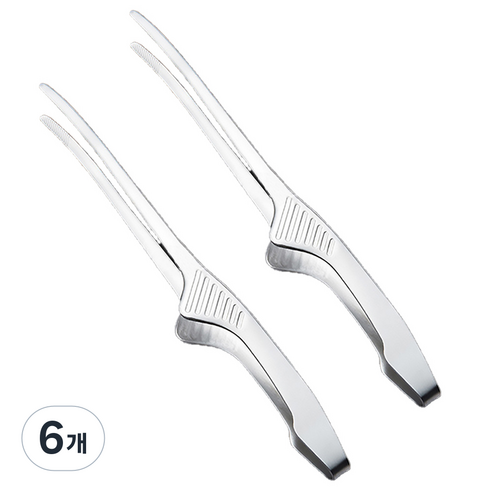 인블룸 다용도 위생 핀셋 요리 집게 18cm, 6개