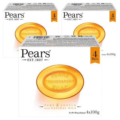 페어스 퓨어 앤 젠틀 위드 내추럴 오일 비누, 100g, 12개입