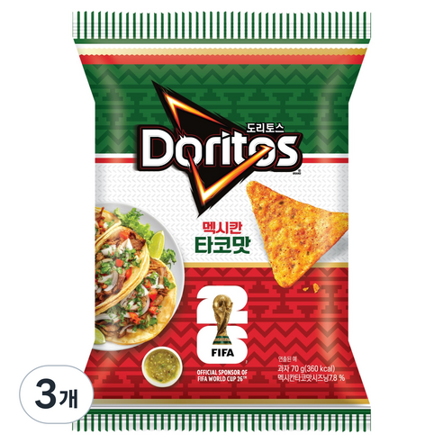 도리토스 멕시칸타코맛, 3개, 70g