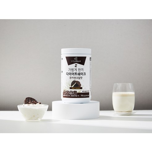 비타할로 가볍게 한끼 다이어트 쉐이크 쿠키앤크림맛 750g, 1개 솔직 후기 | 실사용자 리뷰 분석 - 상품 이미지 2