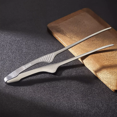 비로르 304 스텐 핀셋 주방 집게 + 삼각 가위 고기 요리 집게 이미지 3