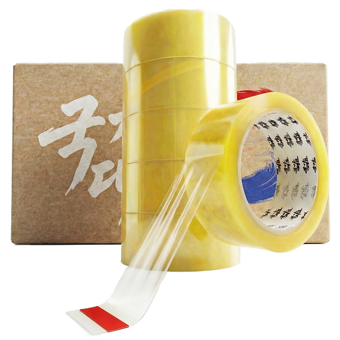국가대표 고단력 찢김없는 경포장용 박스 테이프 48mm x 40m, 투명, 50개