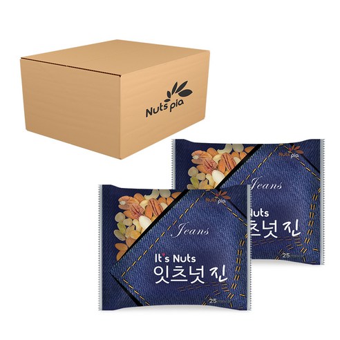넛츠피아 잇츠넛 프리미엄 진 하루견과, 25g, 60개