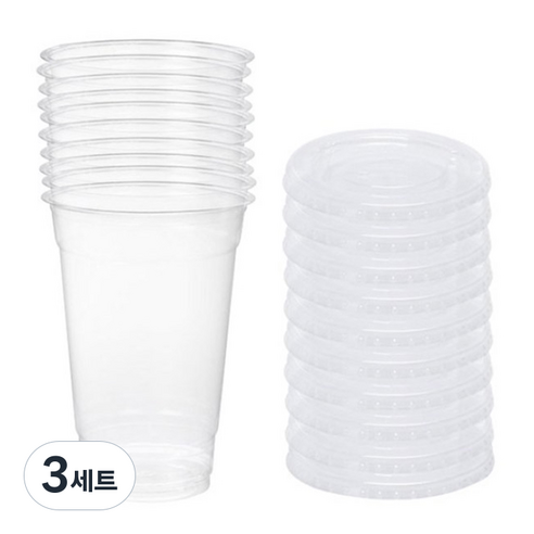 롯데이라이프 테이크아웃 투명컵, 520ml, 10개입, 3세트
