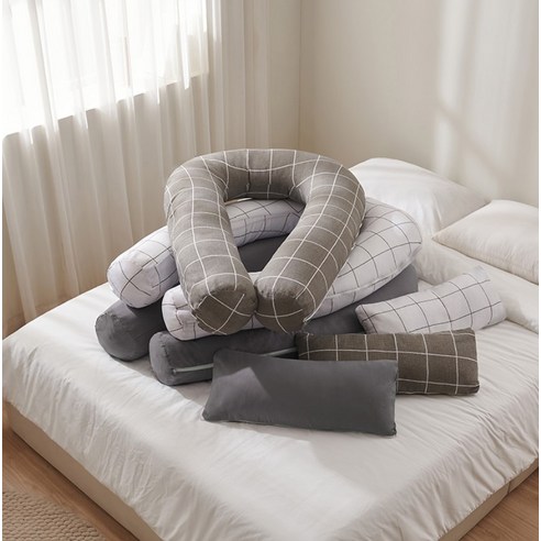 삼익가구 모노 U자형 커버분리형 바디필로우 + 레그필로우 후기 분석 - 원단 확대샷