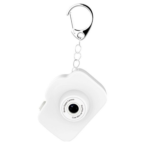 부이 큐트 미니 키링 디지털 카메라 B5CA-01K + SD 메모리 카드, B5CA-01K(WHITE), 1개
