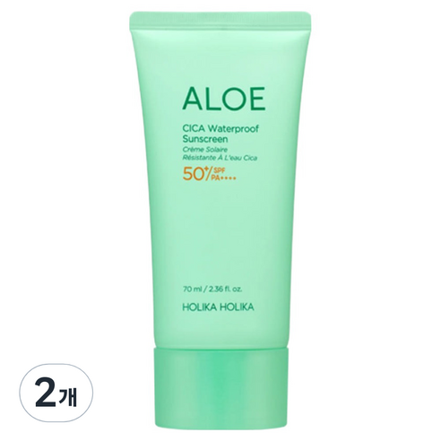 홀리카홀리카 알로에 시카 워터프루프 선크림 SPF50+ PA++++, 70ml, 2개
