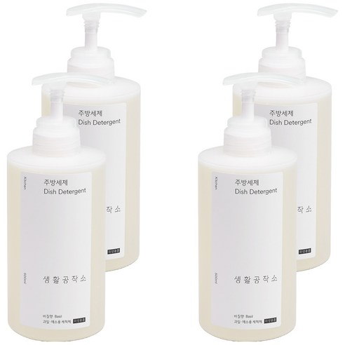 생활공작소 주방세제, 500ml, 4개