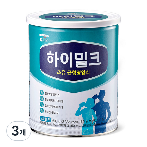 일동후디스 하이밀크 초유 균형영양식 성인분유 600g, 3개 실사용 후기 | 효과 있을까? - 상품 이미지 1