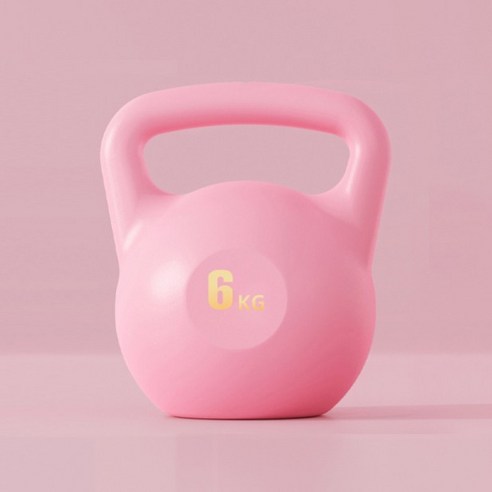 순잠 체력 강화 근력 홈 트레이닝용 물주입 케틀벨, 핑크, 1개, 6kg