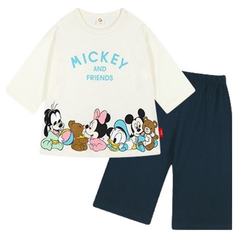 밀크마일 아동용 디즈니 베이비 미키와 친구들 상하의 세트
