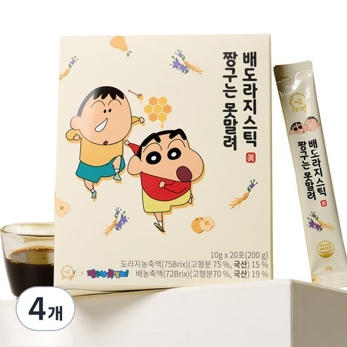 려원담 짱구는못말려 배도라지 스틱, 200g, 4개