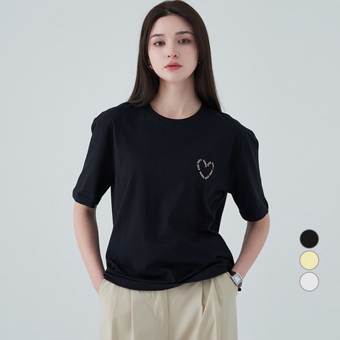 ELLE PARIS 여성용 통기성 Heart 반팔 티셔츠 솔직 후기 | 실사용자 리뷰 분석 - 상품 이미지 1