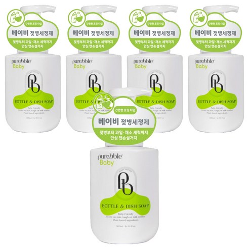 퓨어블 베이비 포밍 젖병세정제 올인원 주방세제, 5개, 500ml