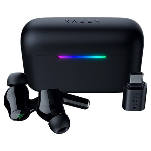 레이저 Hammerhead V3 HyperSpeed 노이즈캔슬링 블루투스 2.4Ghz 무선 게이밍 이어폰, 블랙, RZ12-05610100-R3A1