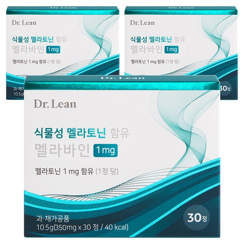 닥터린 식물성 멜라토닌 함유 멜라바인, 30정, 3개