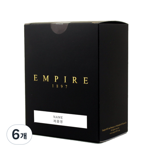 Empire1897 루이보스 애플레몬 티백 블랙박스, 1g, 15개입, 6개
