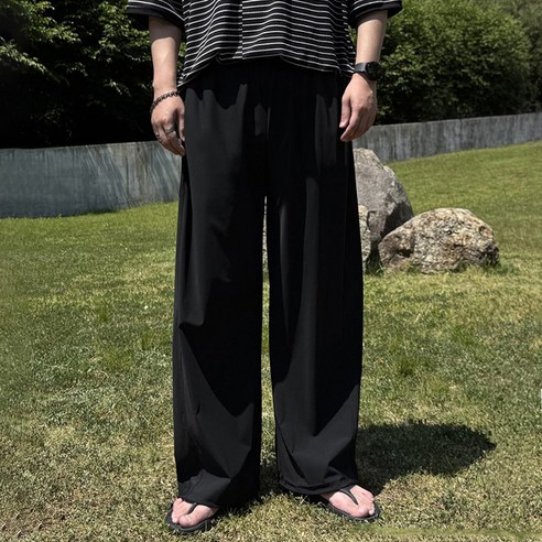 머시따 남성용 옆절개 아이스 와이드 쿨링 팬츠 숏