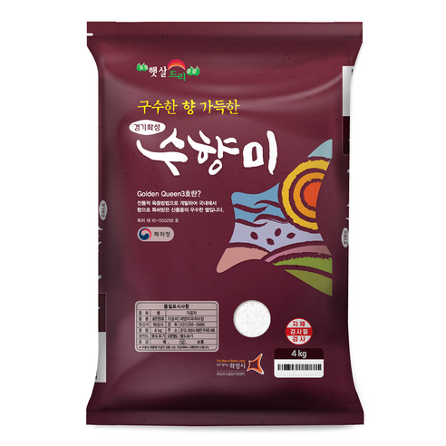 수향미 골든퀸 3호 백미, 4kg, 1개, 상등급