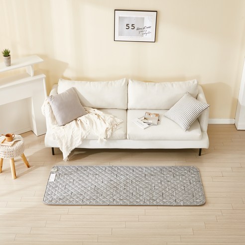 휴라이즈 전자파차단 EMF 세미마이크로 탄소매트 DHE-322, 그레이, 미니 타이머(50 x 180 cm)